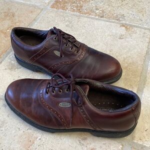 FOOTJOY Leather Golf Shoes eJoy Men's 11 Brown 57778 Spikes Loafer lace up